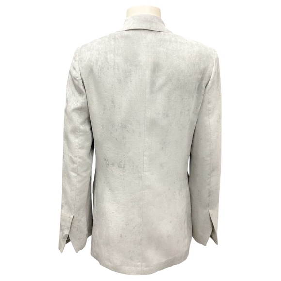 NUDE LIGHT GREY VELVET OVERSIZED SUIT JACKET - Picture 3 of 5